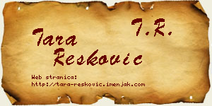 Tara Resković vizit kartica